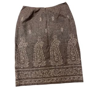 💥Anne Klein vintage wool embroidered pencil skirt